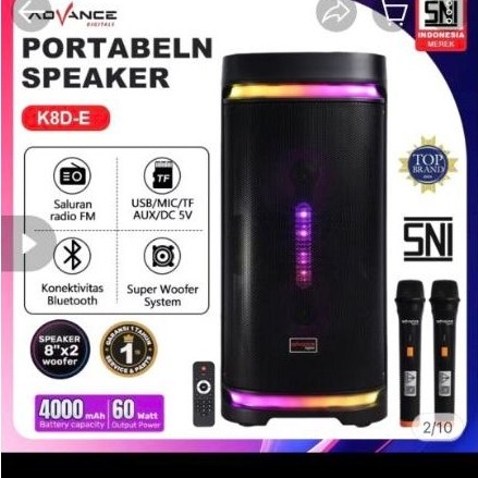 Speaker Advance K8DA K6D K8B K8D PORTABLE BLUETOOTH SUARA SUPER MANTAP BERGARANSI