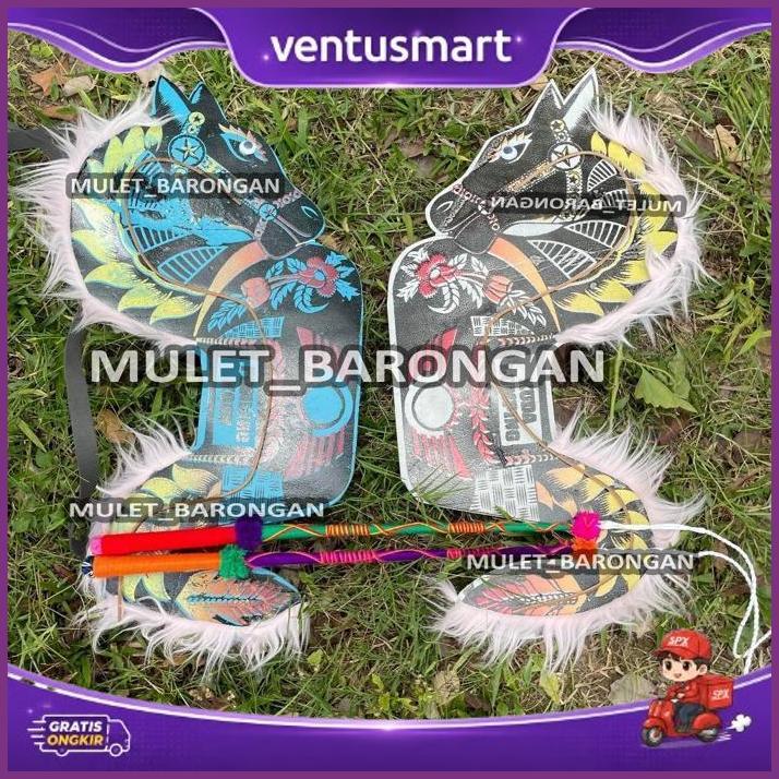 Kuda Lumping Anak Bahan Spon Dengan Tali Panjang Dan Pecut