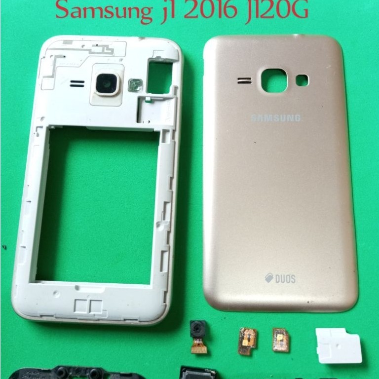 Sparepart copotan Samsung J1 2016 / J120G  Speaker atas  tutup soket lcd  kamera depan  speaker bawa