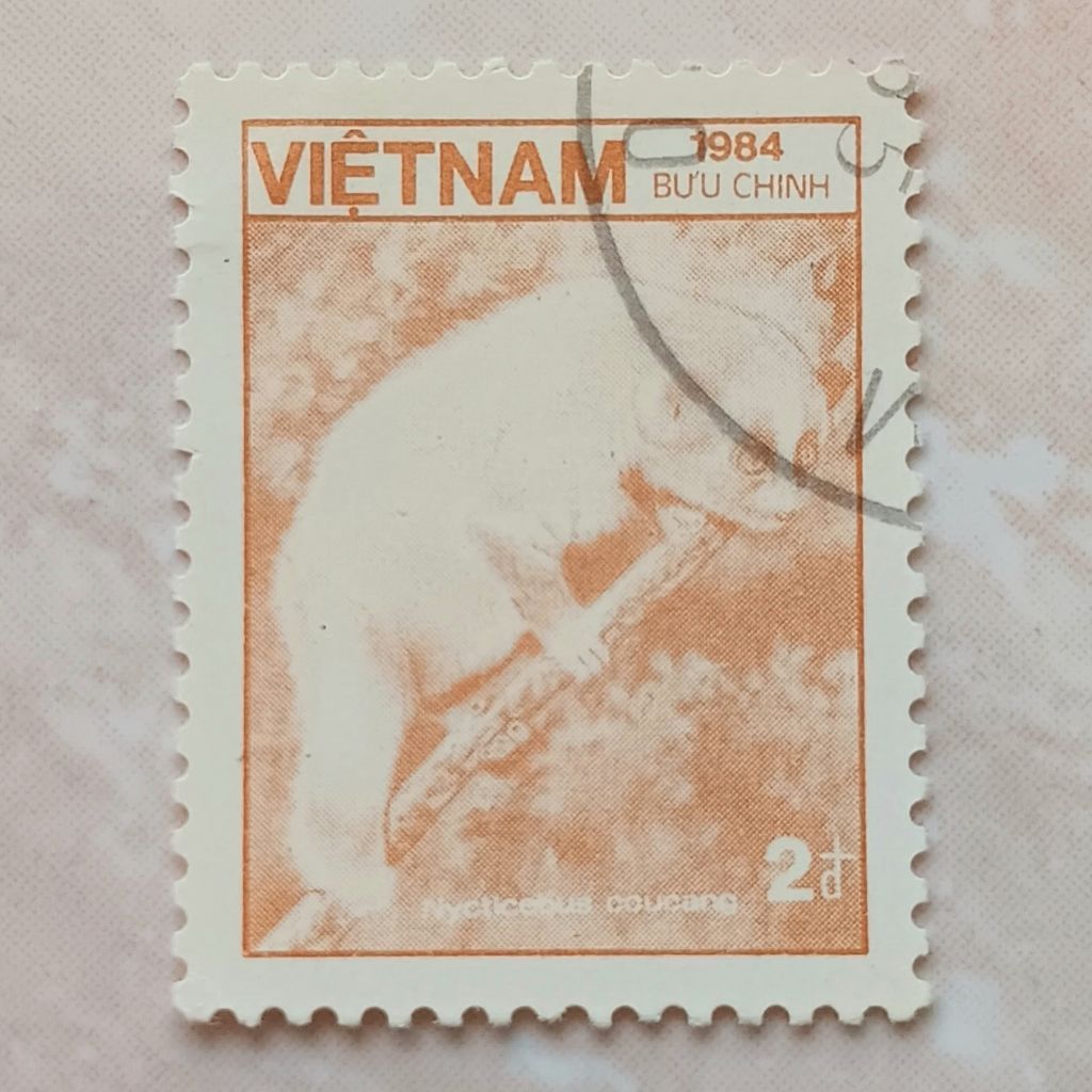 (AD) Perangko Vietnam 1984 Fauna and Flora - Sunda Slow Loris (Nycticebus coucang) 2 dong CTO