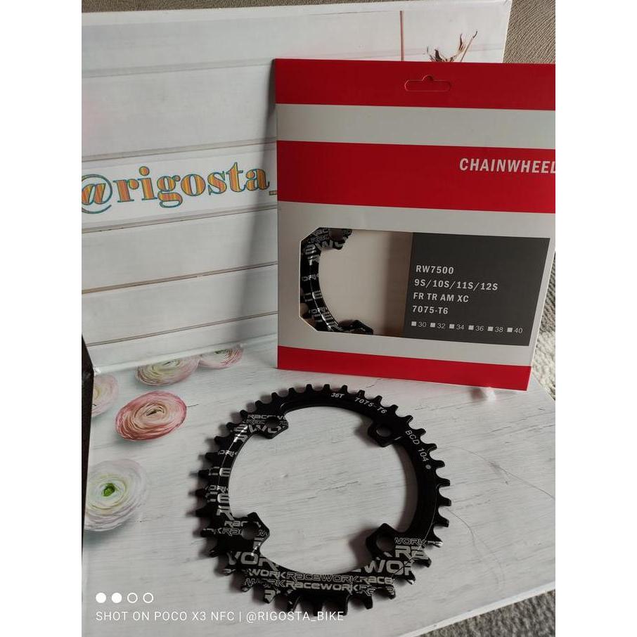 Promo Chainring Chain ring Crank BCD 104 RACEWORK 32T 34T 36T no Litepro raz Diskon