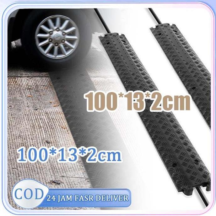 REGENLY 1meter Cable Duct Hitam Ducting Kabel Hitam Penutup Kabel Listrik Lantai Floor Cable Duct
