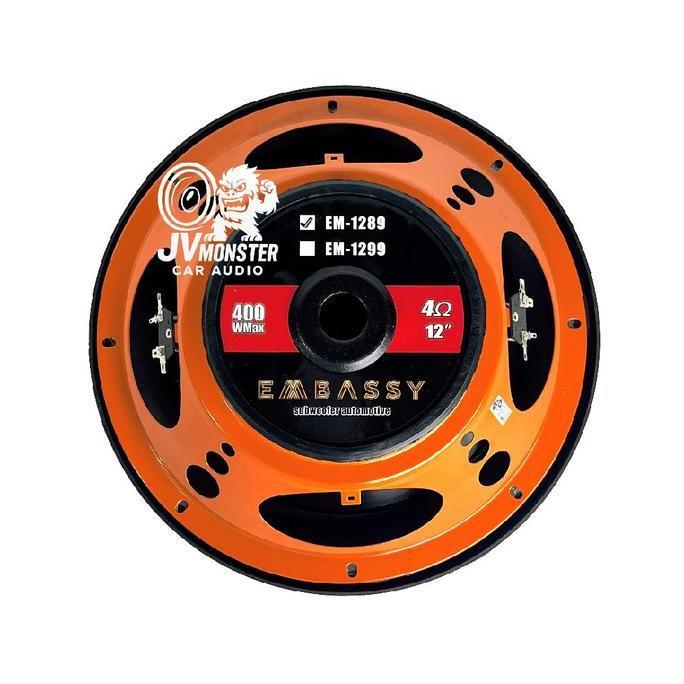 Panasogod- Embassy Subwoofer Em-1289 Double Coil Speaker Audio Mobil 12-Inch Hh Power Subwoofer Deng