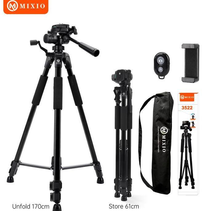 Tabkita- Mixio 3522 170Cm Tripod+Bluetooth Remote+Bag Profesional