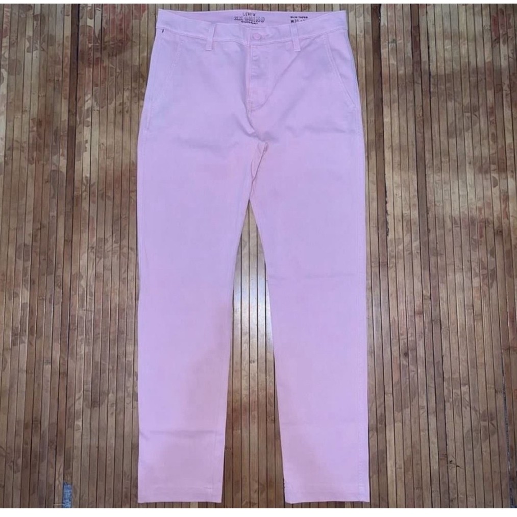 LEVIS 511 STRAUS OF CALIFORNIA SLIM FIT CHINOS ROSE TAN STRETCH TROUSERS PANTS