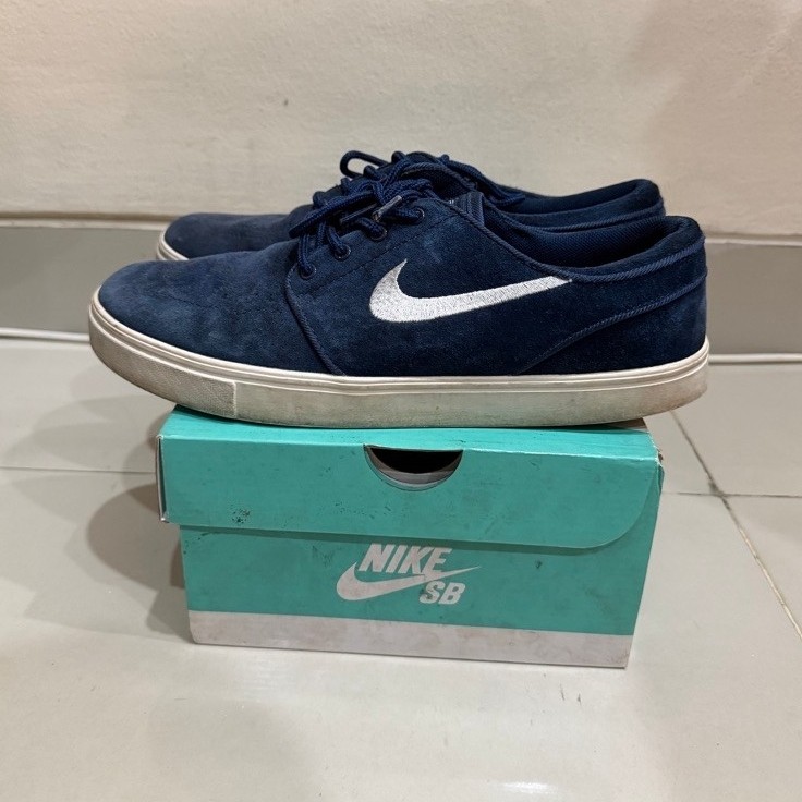 Sepatu Nike SB Zoom Stefan Janoski - Warna Navy White 100% Original - Size 42,5 - second mulus