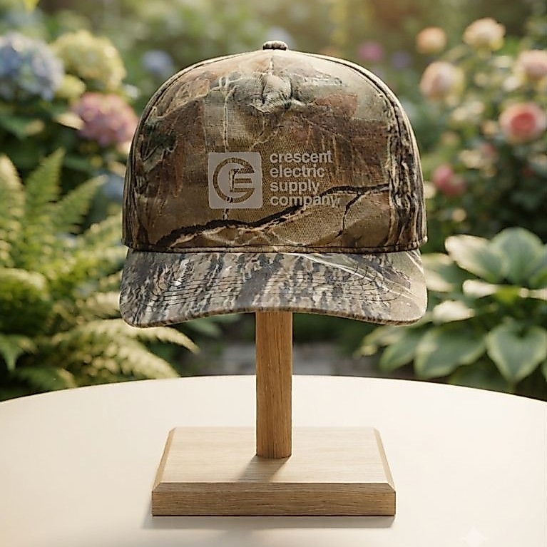 Topi Crescent Electric Supply Company RealTree Camo Snapback Second Original