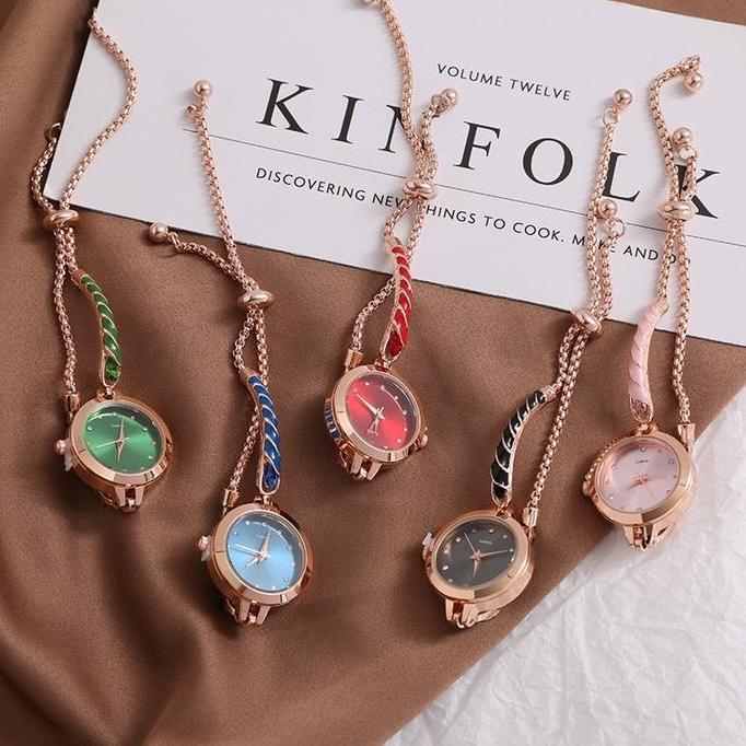 Elle- Jam Tangan Tali Serut Analog Fashion Gelang - Kooley Tches