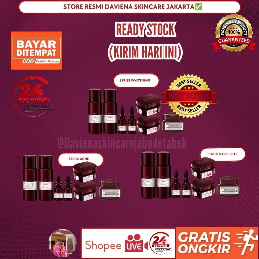 whitening darkspot acne daviena skincare|daviena skincare jakarta|daviena jakarta