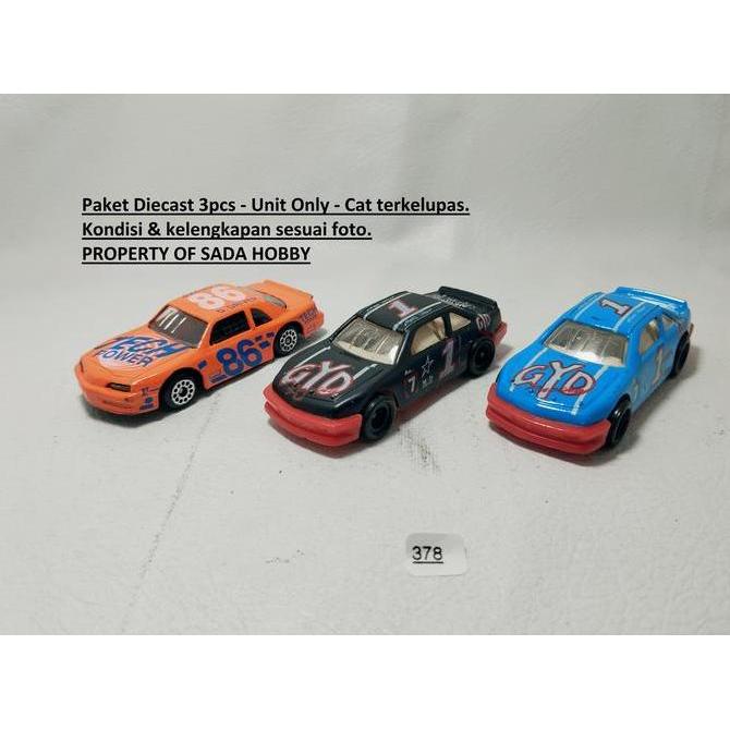PAKET 3PCS ZYLMEX TRACKSIDE NASCAR STOCK CAR UNIT ONLY JUNK HS99
