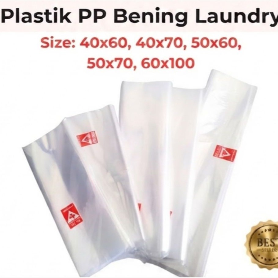 Plastik PP Laundry 40x60 40x70 50x60 50x70 60x100 Tebal 03 Bening