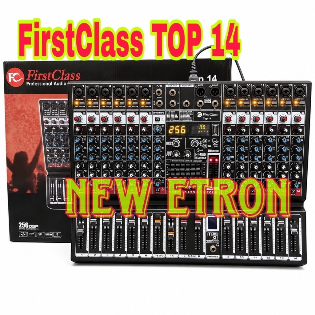 Mixer Firstclass Top 14 Original 12 channel bluetooth top14 ( COD )