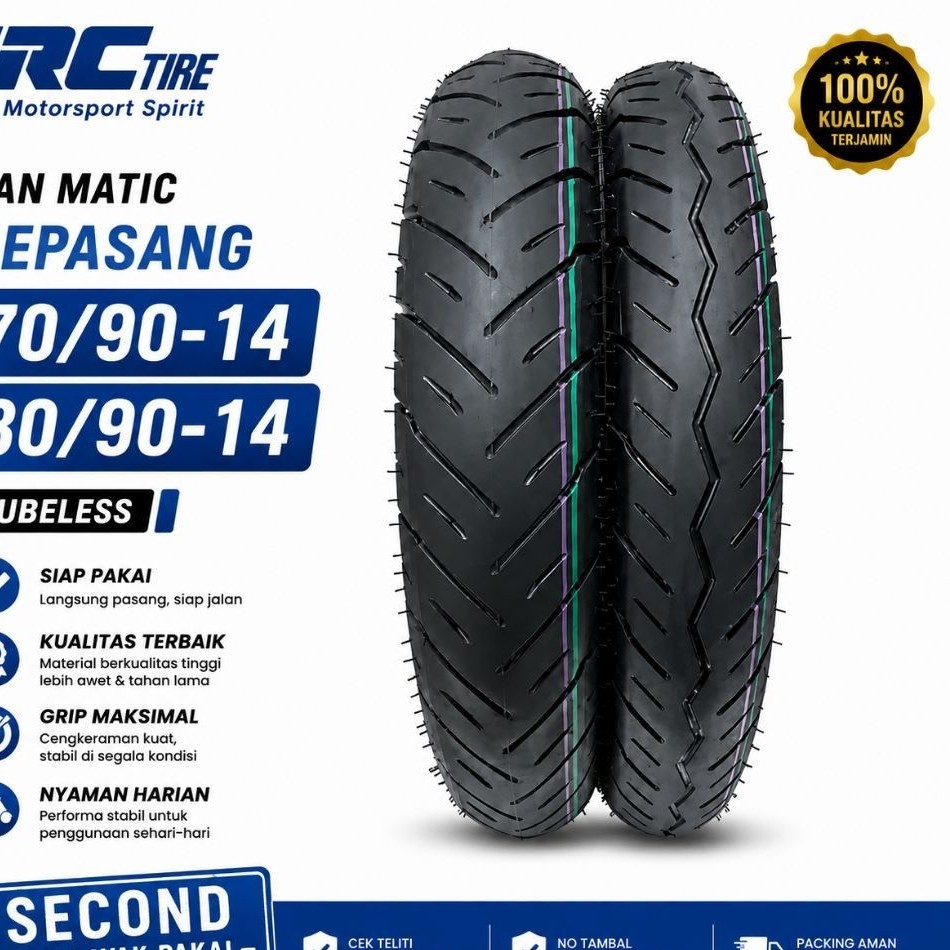 Ban Mio Standar Ring 14 Depan 70/90 Belakang 80/90 Tubeless