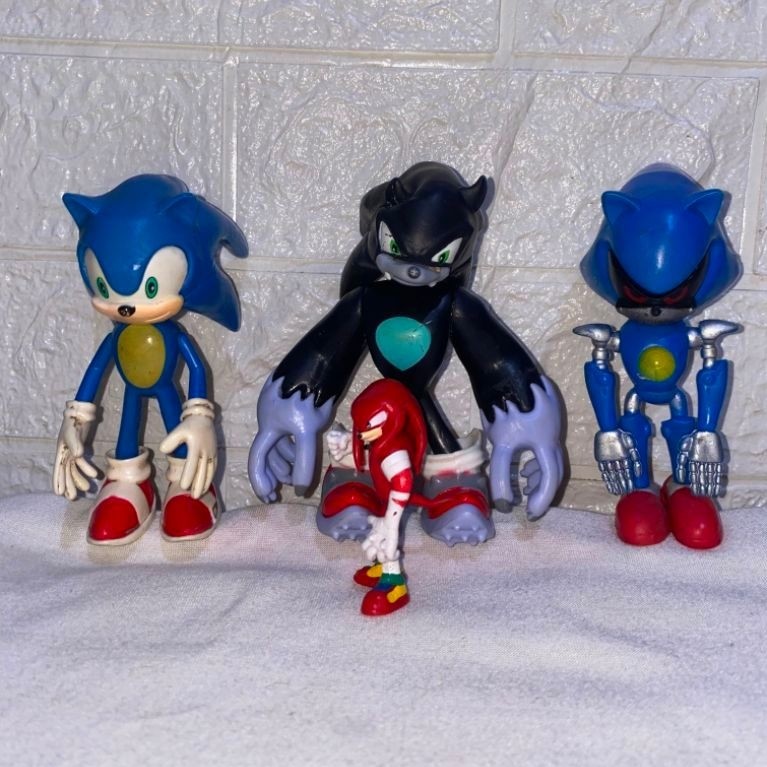 Mainan Anak-anak Laki-laki dan Perempuan (Action Figure, Sonic the Hedgehog Werehog, Knuckles the Ec