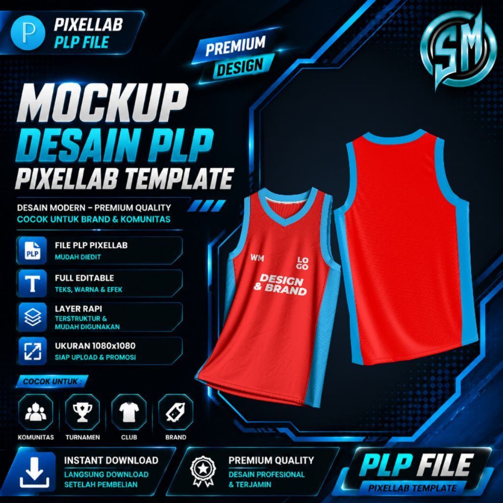 Template Mockup Jersey Basketball Ghost - File Pixellab