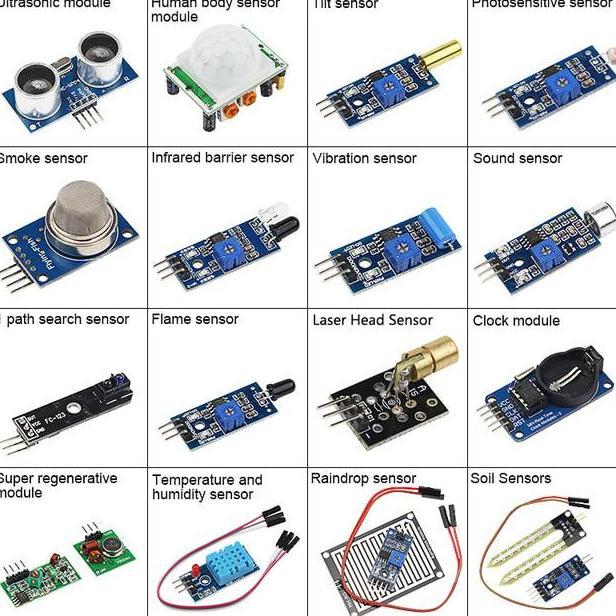 16 IN 1 MODUL SENSOR KIT FOR ARDUINO & RASPBERRY WITH BOX