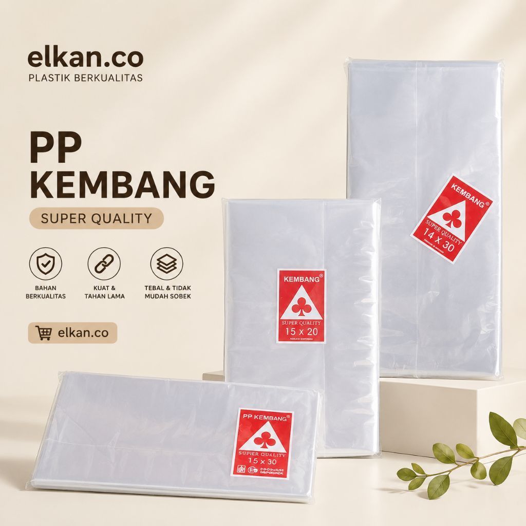 Plastik PP Kembang tebal 03 13x20 13x30 13x25 14x20 14x25 bening tipis