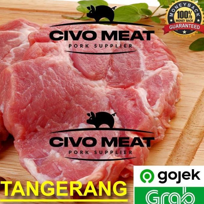 Berdana_ - Daging Babi Kapsim Pork Arm Roast 500Gr Serat Lebih Banyak Lemak Sedikit Cocok Untuk Cha 