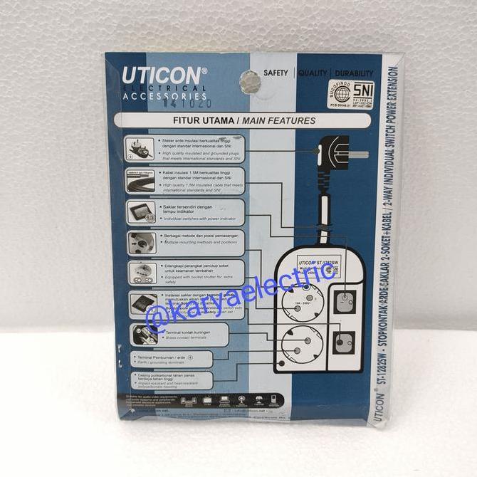 Daya- Stop Uticon 2 Lubang Switch St1282Sw