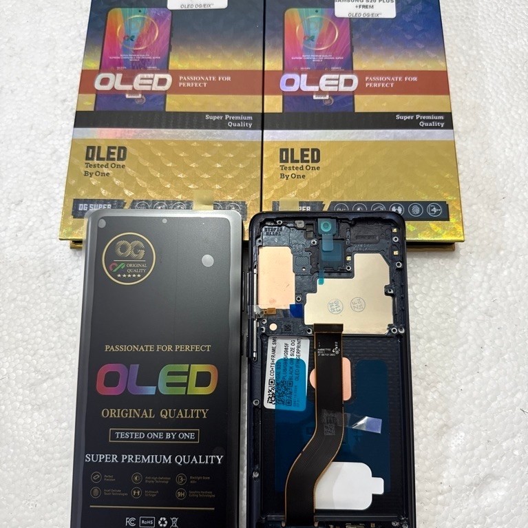 lcd samsung s20+plus/s20+/s20 plus/sm g985/g985f komplite ori finger prin on