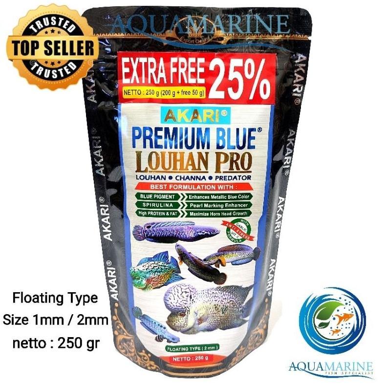 AKARI PREMIUM BLUE LOUHAN PRO Pelet Ikan Channa Limbata Auranti Pakan Louhan Predator kamfa srd cenc