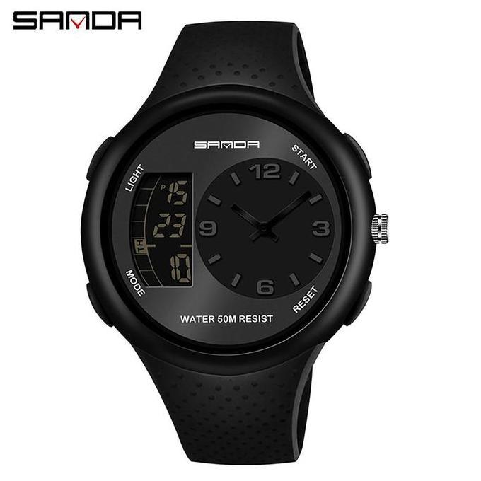 BERKAH_GROSIRGSN - JAM TANGAN SPORT PRIA DIGITAL ANALOG SANDA 763