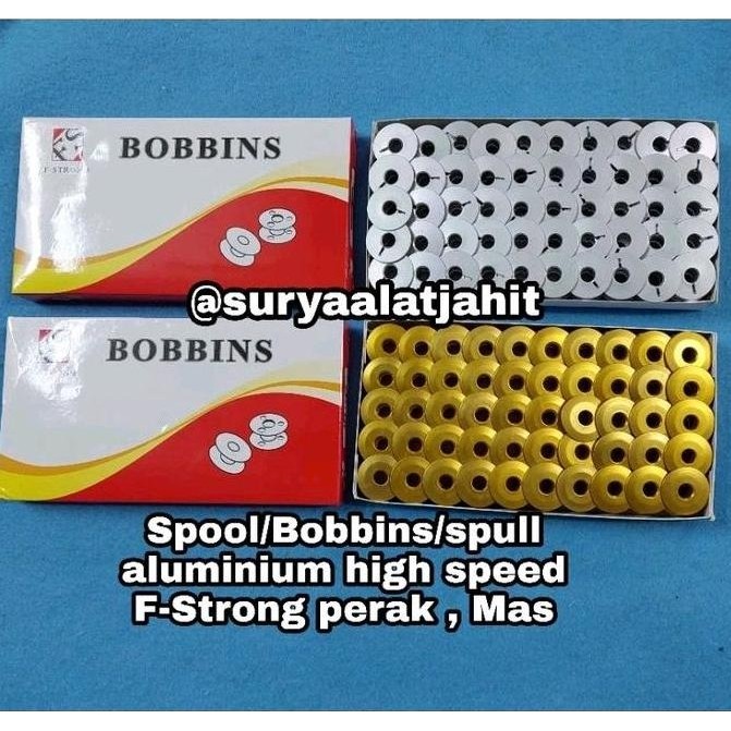 NEW Spool Aluminium HS F-Strong Perak|Mas|Wrn @100pcs =rp.150.000| 1kotak