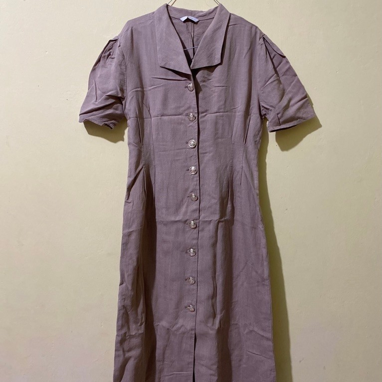 Dress Korean Look Warna Khaki The Izzat