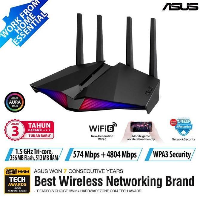 NEW ASUS RT-AX82U AX82 WiFi 6 Dual Band Wi-Fi AX5400 Gaming Router