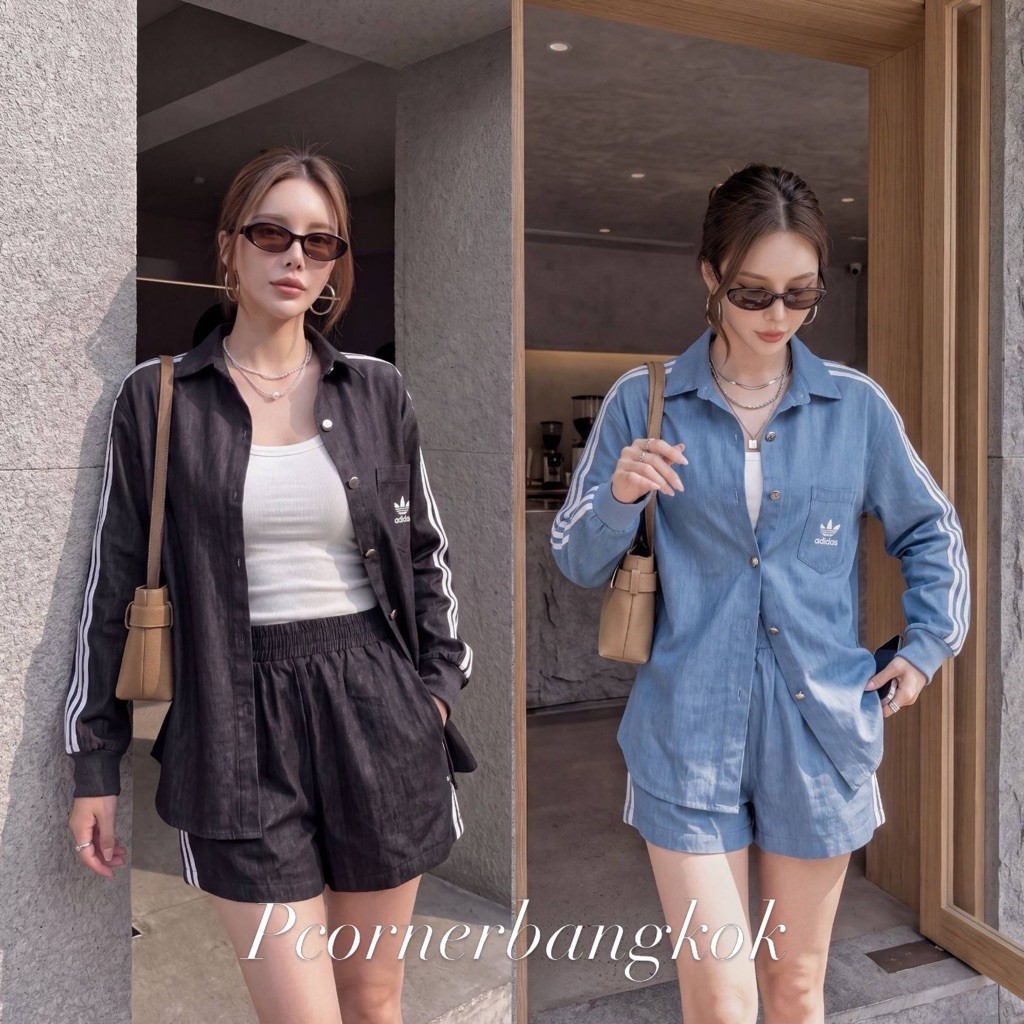 PO, TIDAK READY Premium Denim Set  Shirt & Short #NO REFUND NO EXCHANGE#