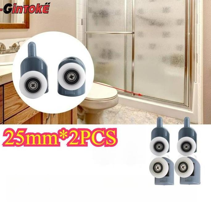 HERBONE 2pcs Roda Katrol Pengganti Pintu Shower Ukuran 25mm Roda Roller Pintu Roda Shower Box
