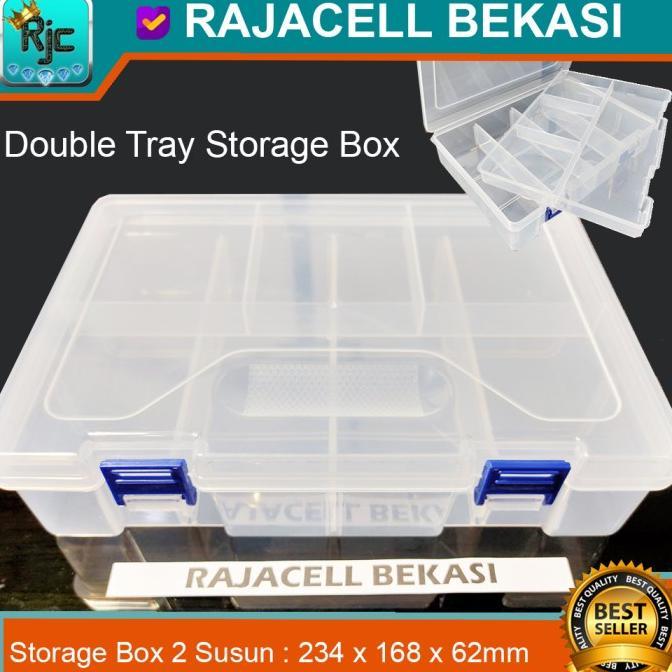 New Sale Storage Box 2Susun Tempat Penyimpanan Komponen Elektronik 234*168*62mm