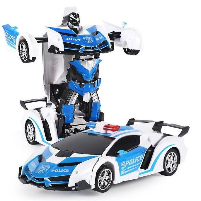 Lele Toy 1:14 jumbo Mobil remote control Mainan Anak Mobil Polisi Laki Perempuan Dapat Berubah Menja