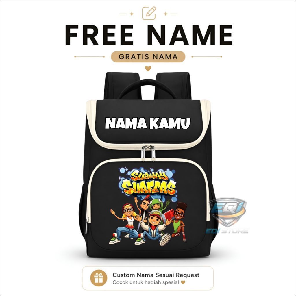 Tas Ransel Anak SD/TK SUBWAY SURFERS – Tas Sekolah Anak Perempuan Backpack Anak Kapasitas Besar
