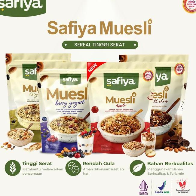 Safiya Muesli 1 Kg Oatmeal Dried Fruit Sereal Lengkap