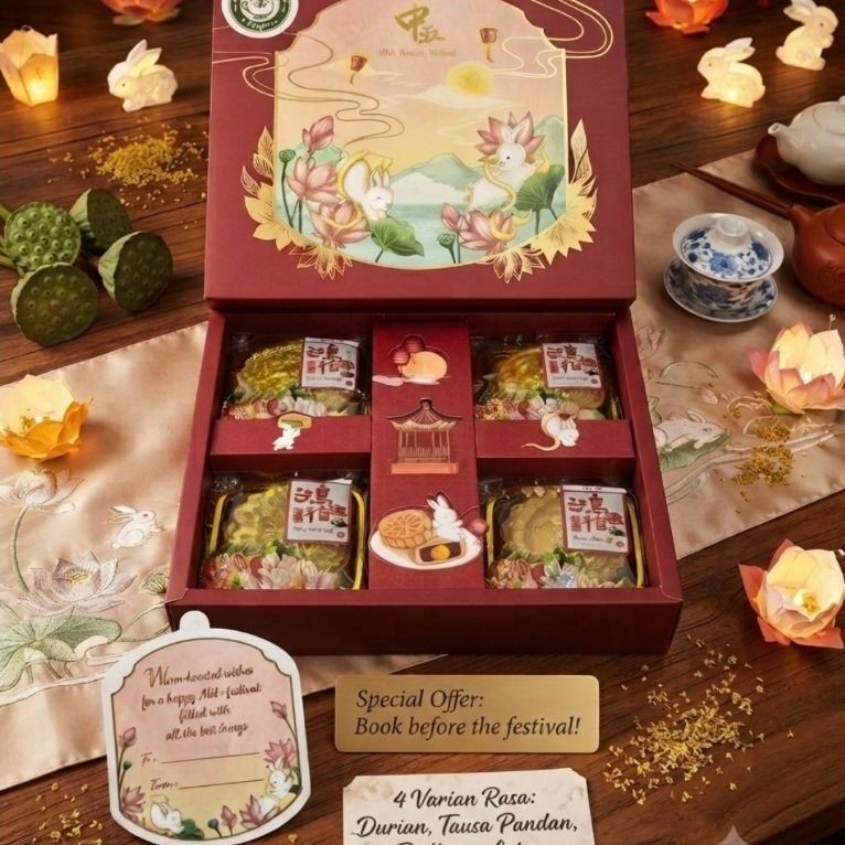Mooncake Vegan Premium Mooncake vege Mooncake vegetarian Tausa pia Mooncake vegan isi tausa durian l