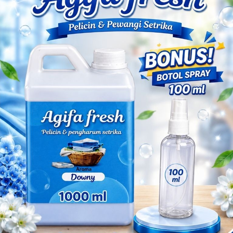 pelicin&pewangi strika (DOWNY) 1 liter BONUS botol spray nya