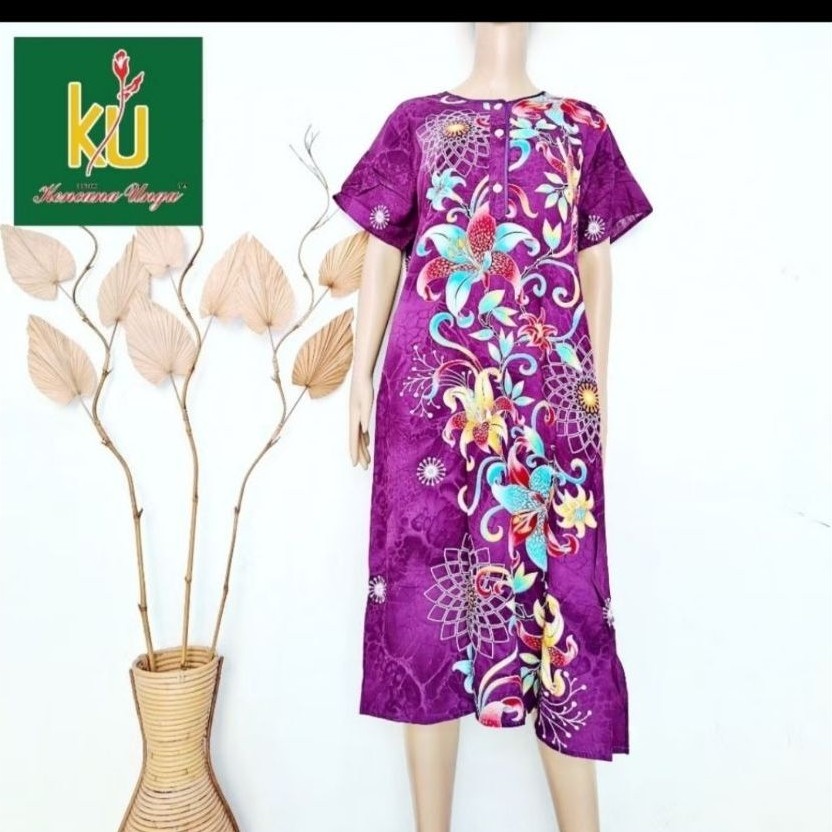 BATIK KENCANA UNGU LABEL BIRU Daster Batik Wanita LD 115cm Ungu