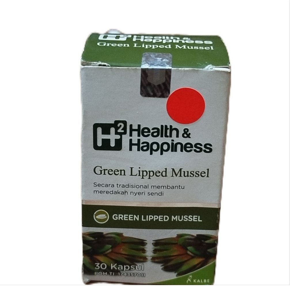 H2 health happiness green lipped mussel 30 kapsul