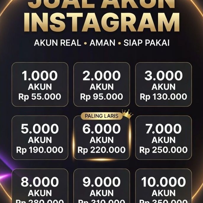 Jual Akun Instagram 1K Sampai 10K Harga Paling Murah Full Akses