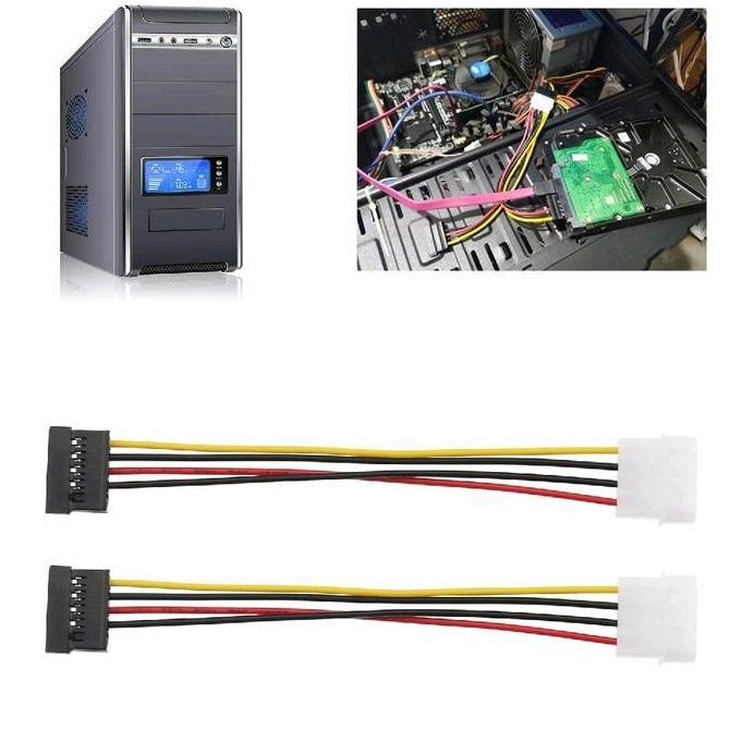 Kabel Power Sata 4 Pin Ide Ke 15 Pin Sata Untuk Laptop & Pc Serial Ata Hard Drive & Cd Rom 18Cm Sing