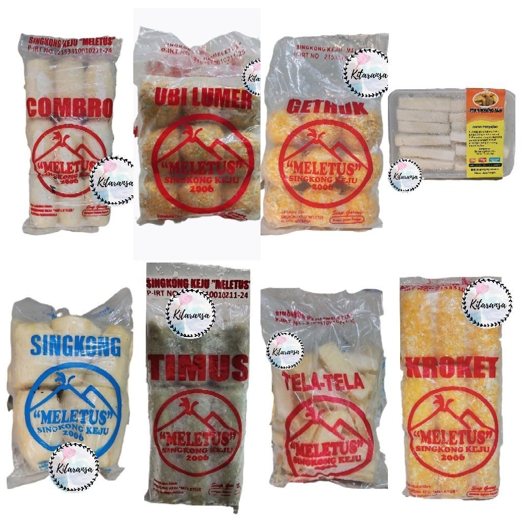 Gethuk/Singkong/Ubi/Timus/Tela/Combro/Kroket/Stick Singkong/Gehtuk/Gethuk Fozen/Gethuk Rasa