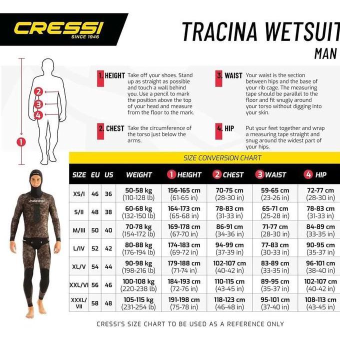 Rikawanti34 - Wetsuit Cressi TRACINA Ultraspan V1.8 ( Spearfishing/Freediving) / Pakaian Selam / Baj