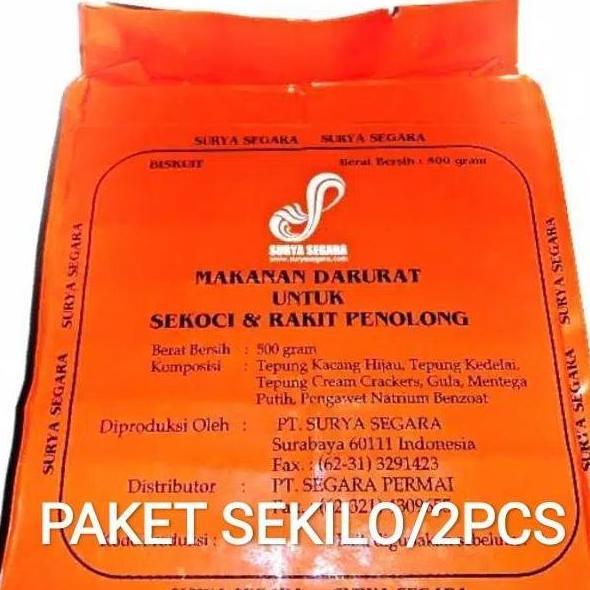 NTB [1KG/2PCS] MRE Ransum Makanan Darurat Survival Food Surya Segara Untuk Sekoci & Rakit Penolong