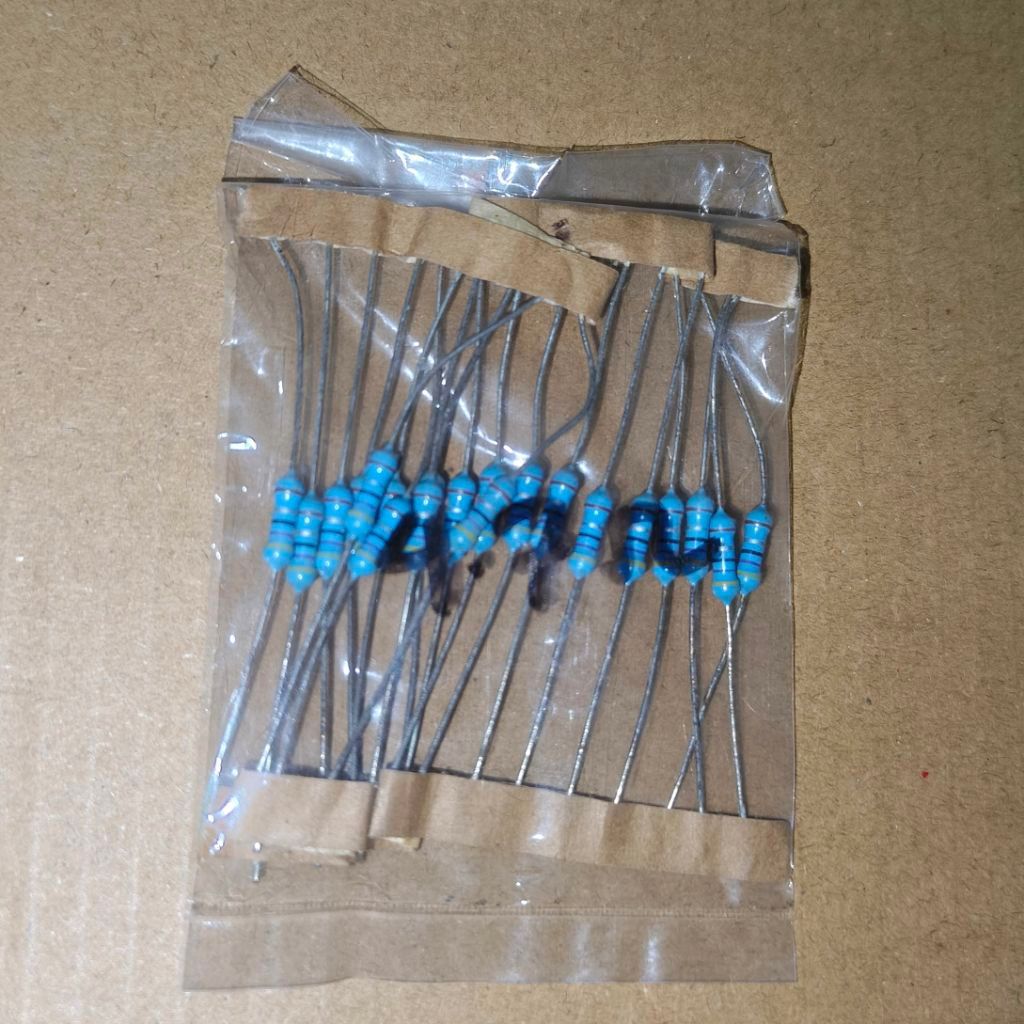 R 4.7 Ohm 0.5W 1 Persen Metal Film Resistor 4.7Ohm 4R7 Ohm MetalFilm 0.5 Watt 20 Pcs