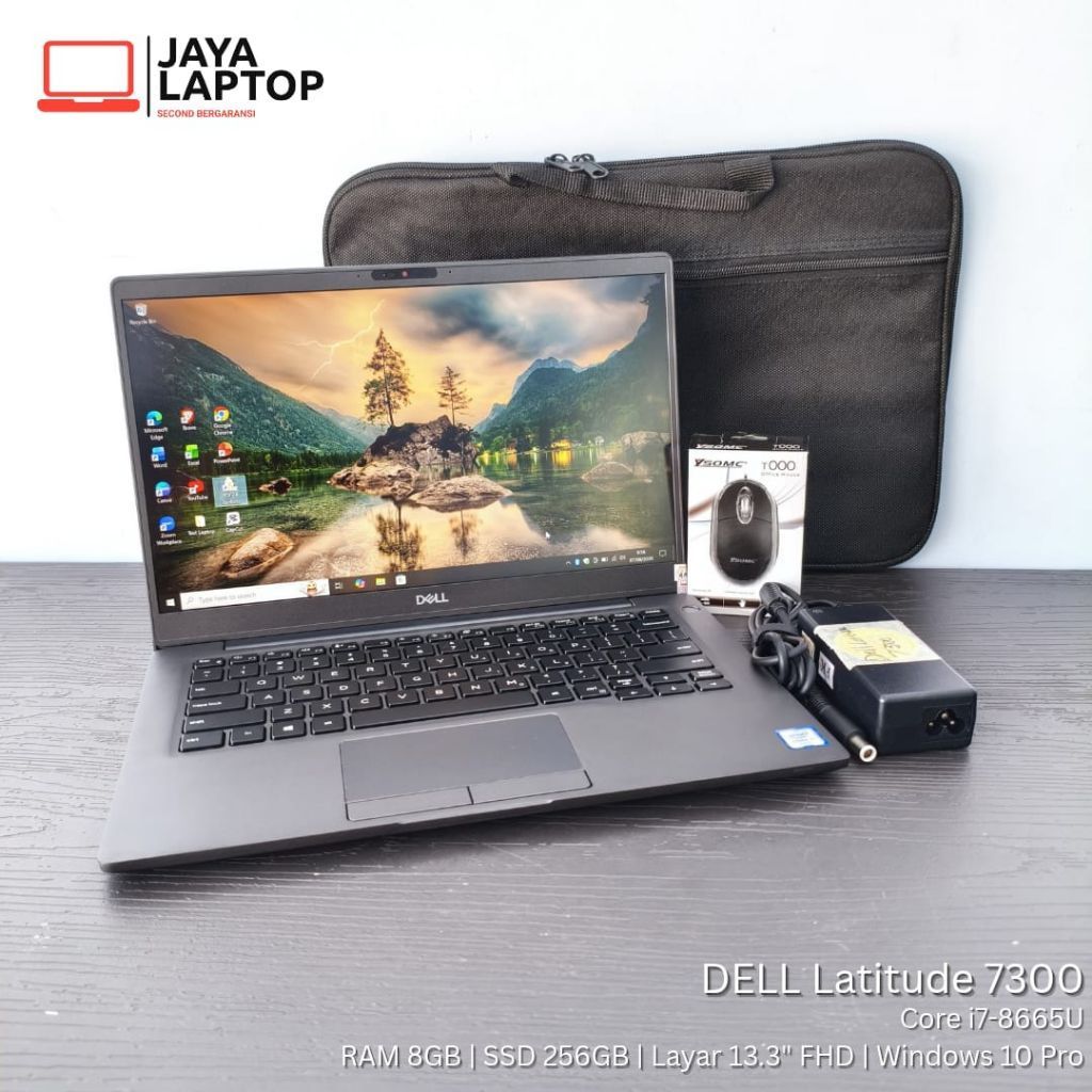 Dell Latitude 7300 Core i7 Gen 8 RAM 16GB SSD 256GB 13 inch FHD Laptop Second Bekas Murah