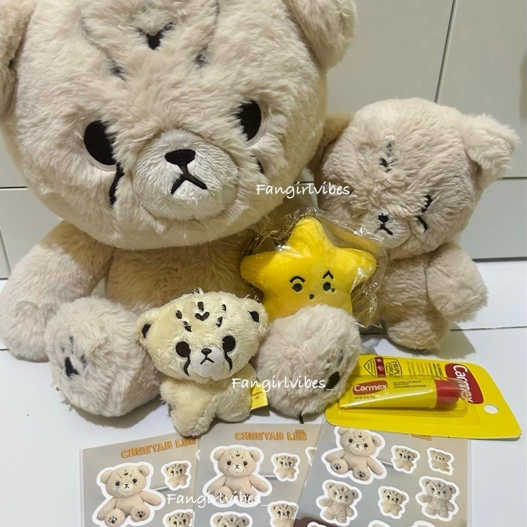 DOLL MARK LEE ex NCT ( CHEETAH LEE 40cm + pouch, 20 cm, 10 cm)