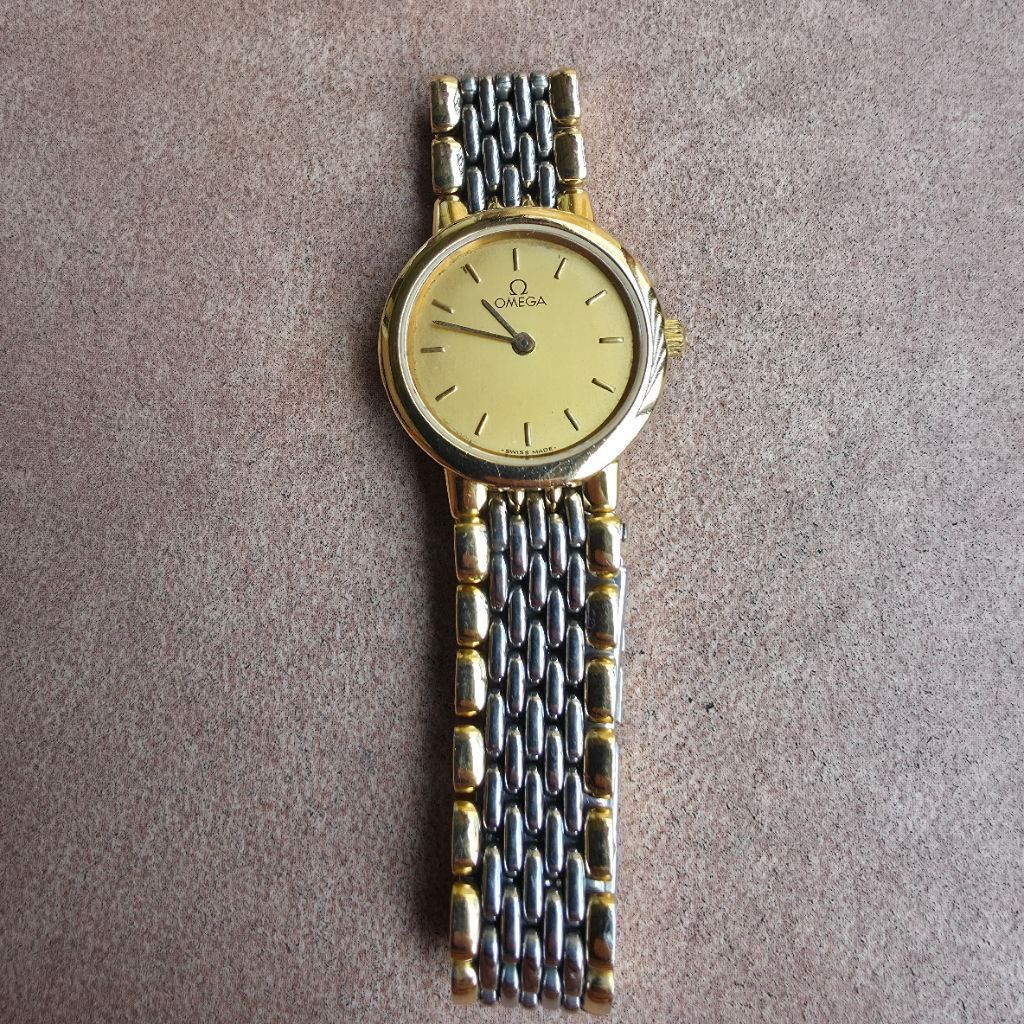 Jam Tangan arloji wanita vintage OMEGA DeVille made in Swiss Quartz movement
