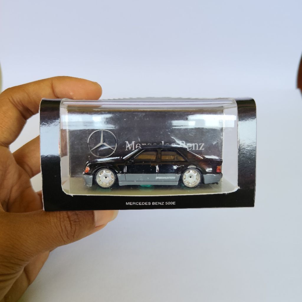 Custom Hotwheels Mercedes Benz 500E Hitam Abu