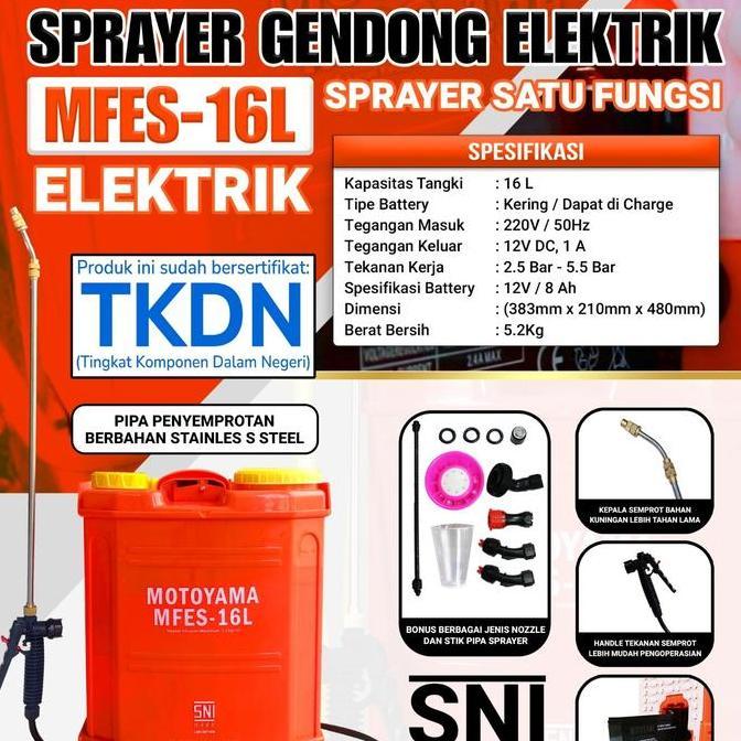 SPRAYER ELECTRIK MOTOYAMA TERBATAS